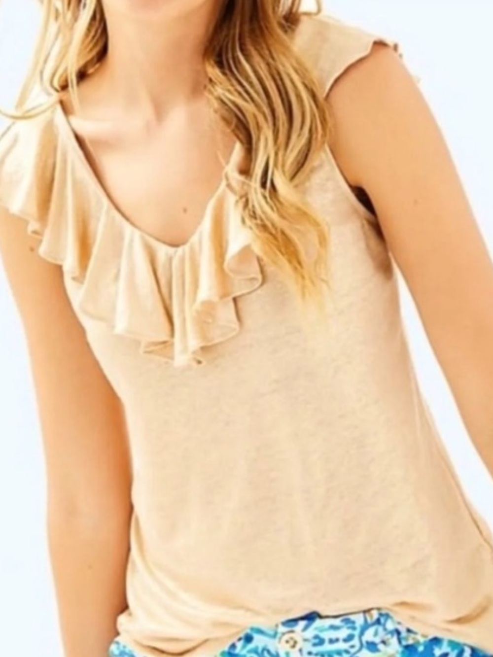 Lilly Pulitzer Alessa Linen Tank Top size Small